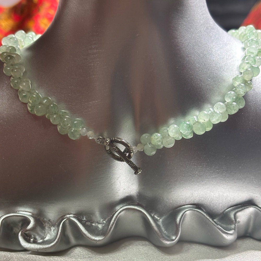 Handmade Green Scarab Necklace 16.5 inches - Picture 4 of 7